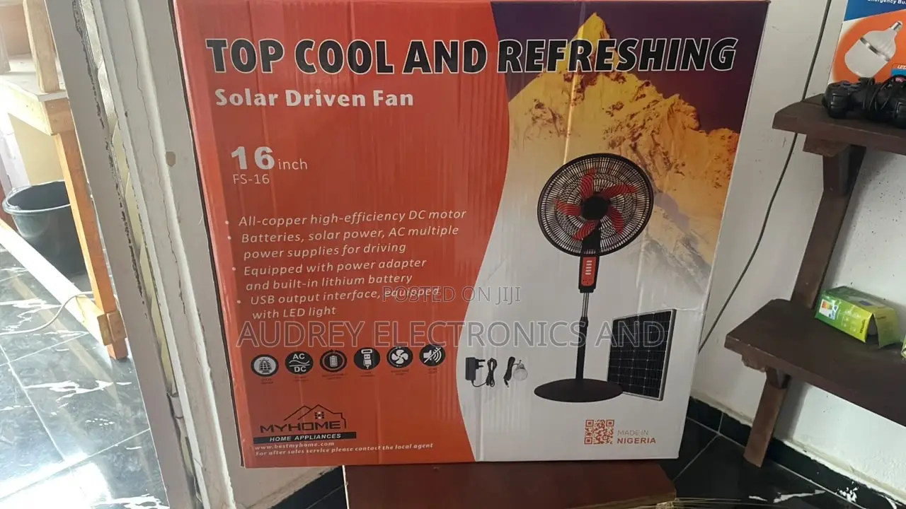 Top Cool Solar Rechargeable Fan