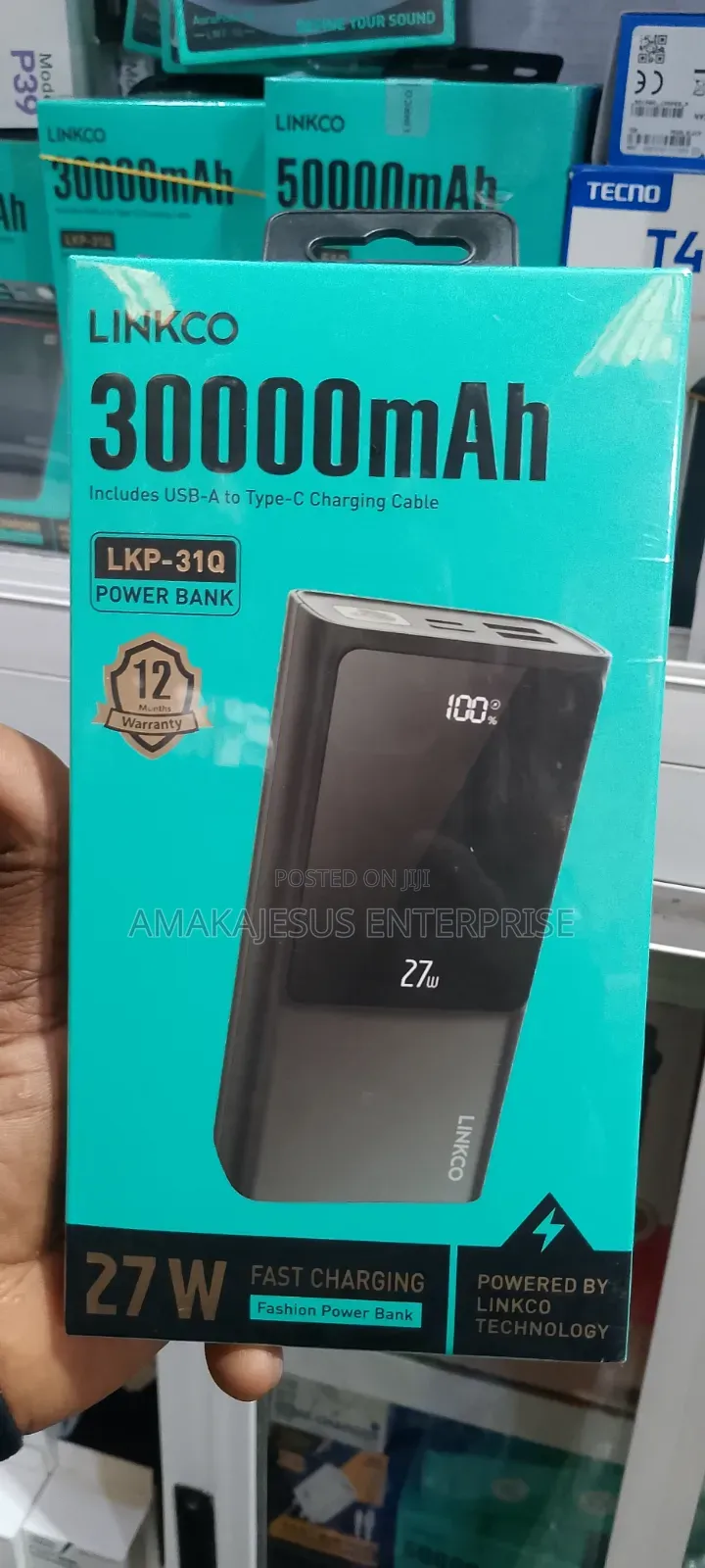 LINKCO 30000mAh Powerbank With 22.5W Fast Charging Powerbank