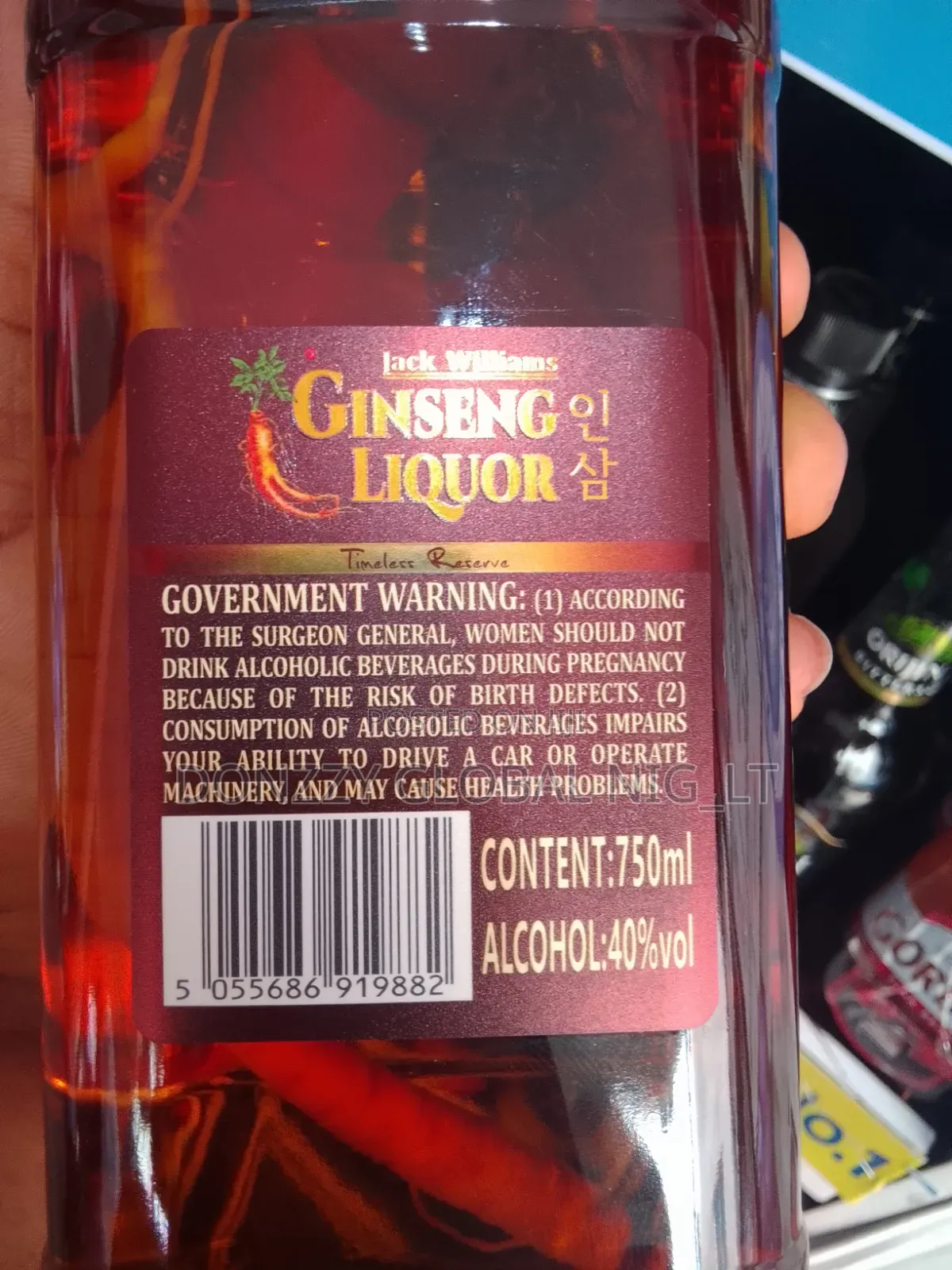 Jack William Ginseng Liquor