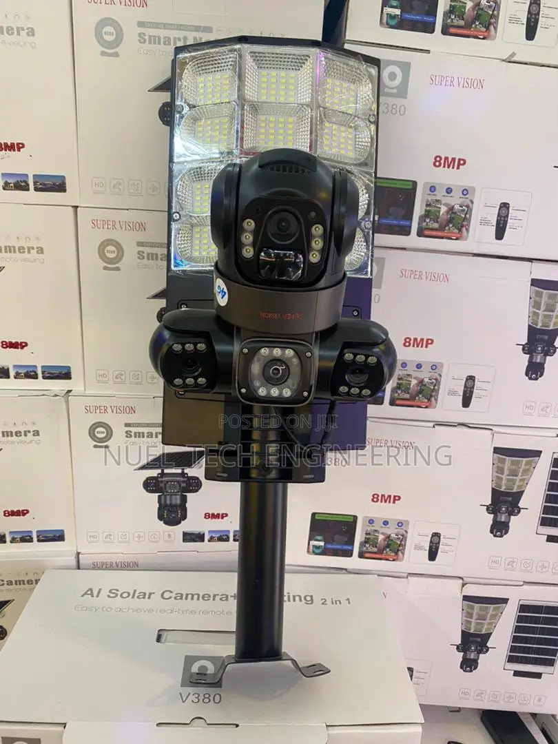 Solar Light With 3-Lens Smart Camera – All-in-One Security Solution