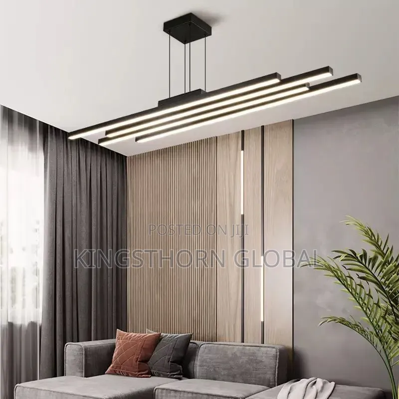 Modern 4-Bar Linear LED Pendant Chandelier