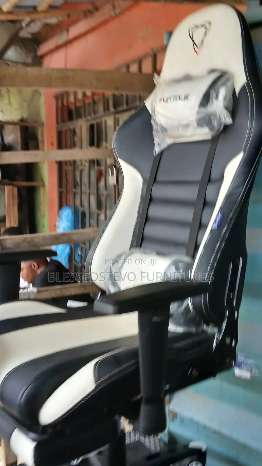 White and Black Gaming Chair