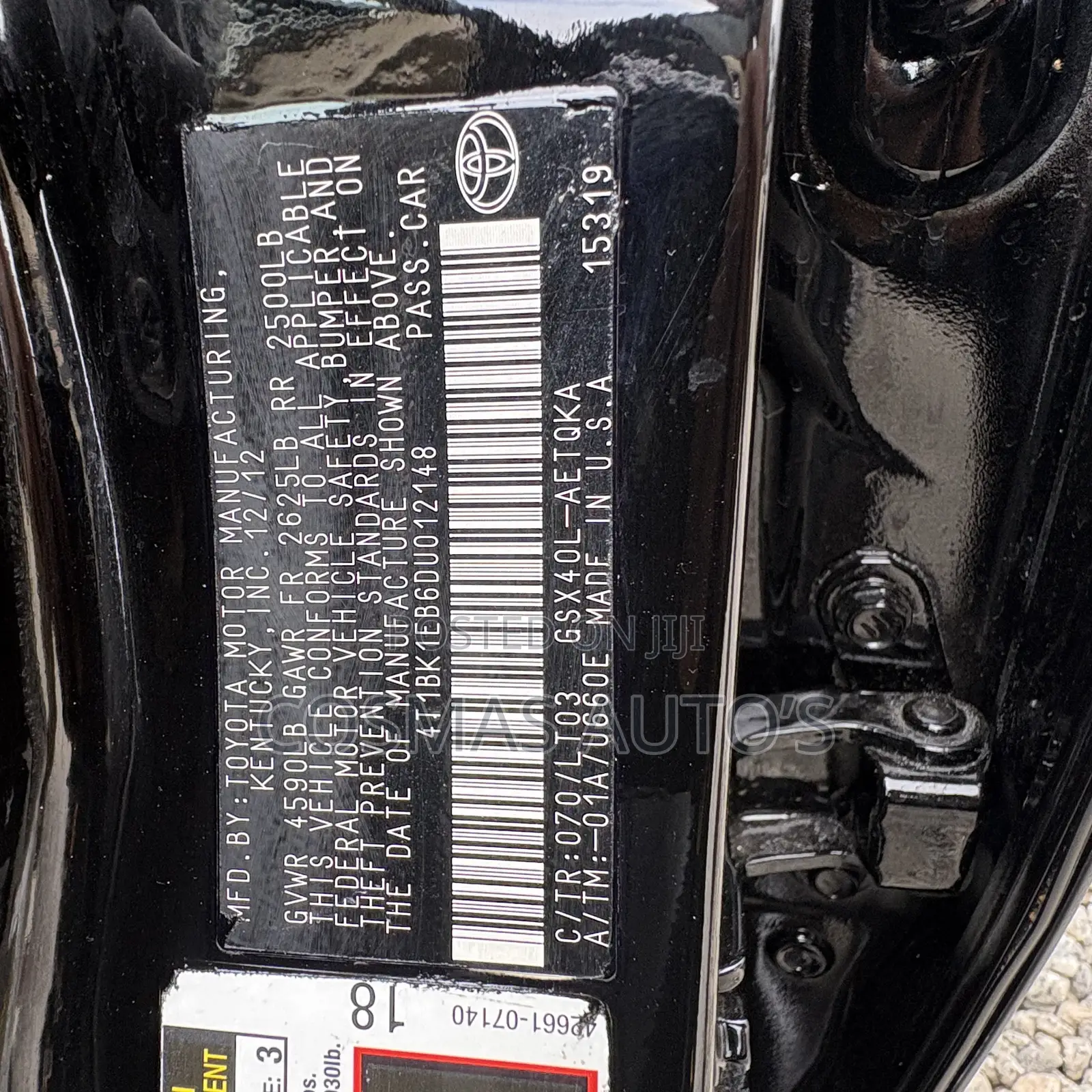Toyota Avalon XLE Premium Sedan FWD (3.5L 6cyl 6A) 2013 Black