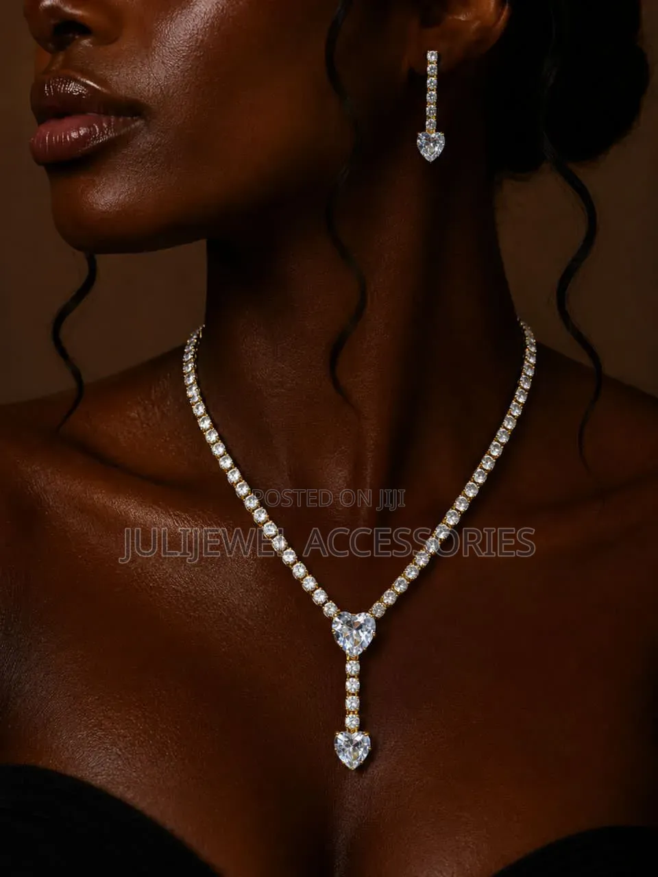 Simple Affordable Bridal Jewelry Necklace and Earrings
