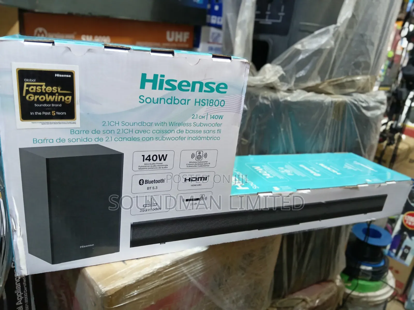Hisense Soundbar With Subwoofer HS1800 140W