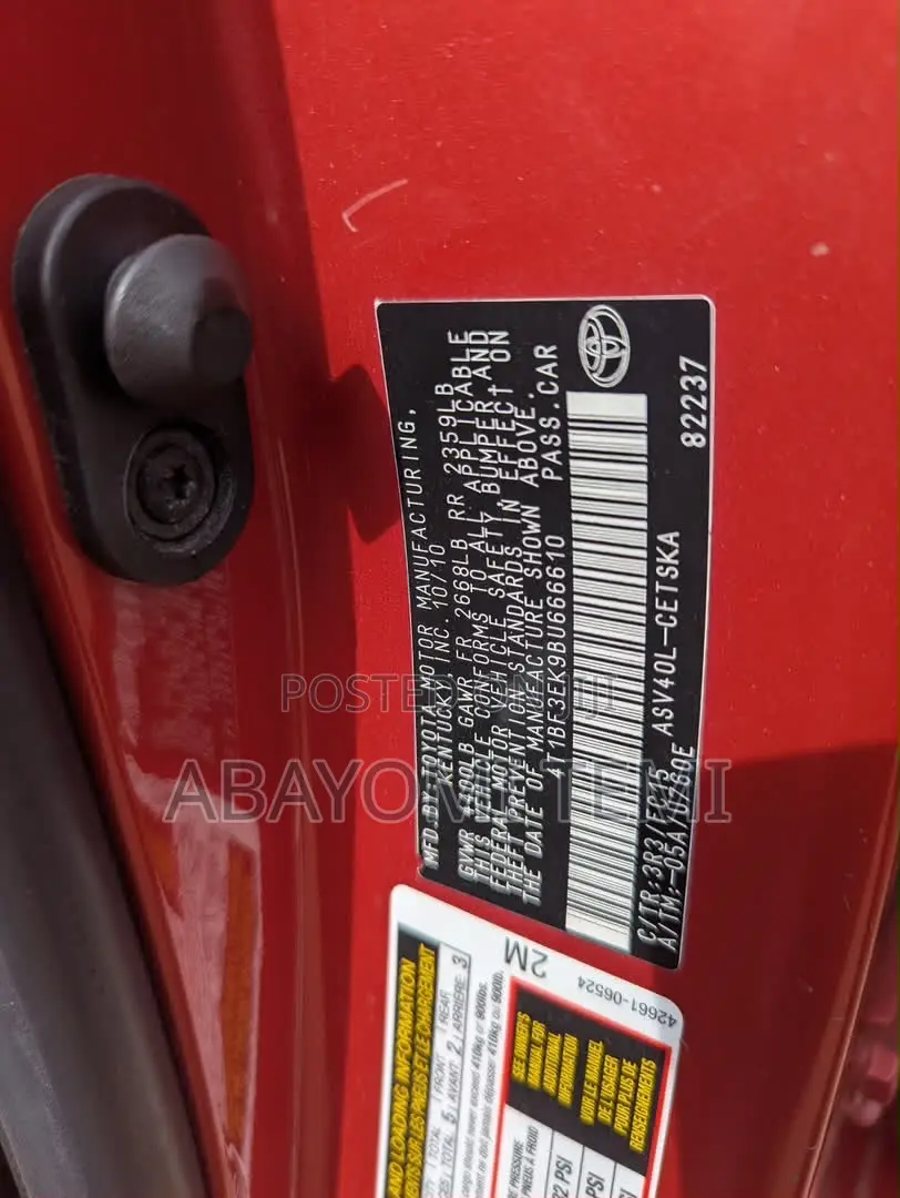 Toyota Camry SE 4dr Sedan (2.5L 4cyl 6A) 2011 Red