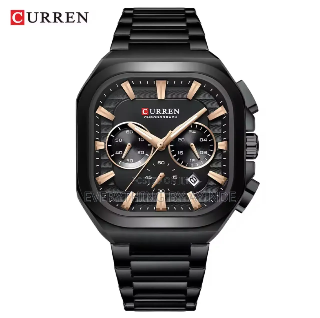 Curren Wrist Watch Analog and Digital Black With Brown