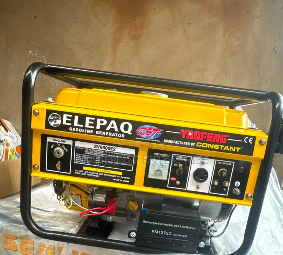 Elepaq 6800E2 Petrol Generator 4.5kva Key Starter And