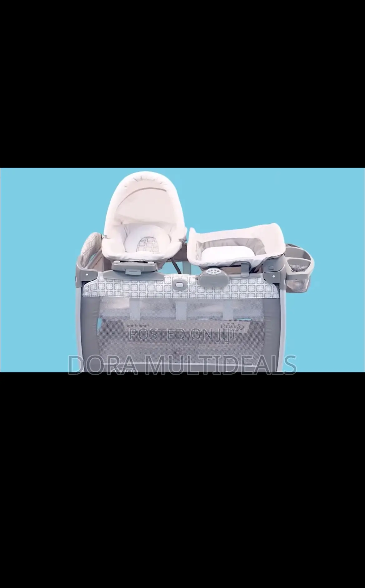 Imported Graco All in One Baby Cot With Bouncer, Music, Dresser, Net