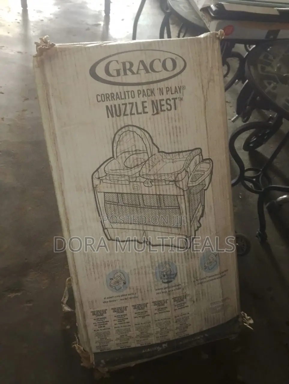 Imported Graco All in One Baby Cot With Bouncer, Music, Dresser, Net