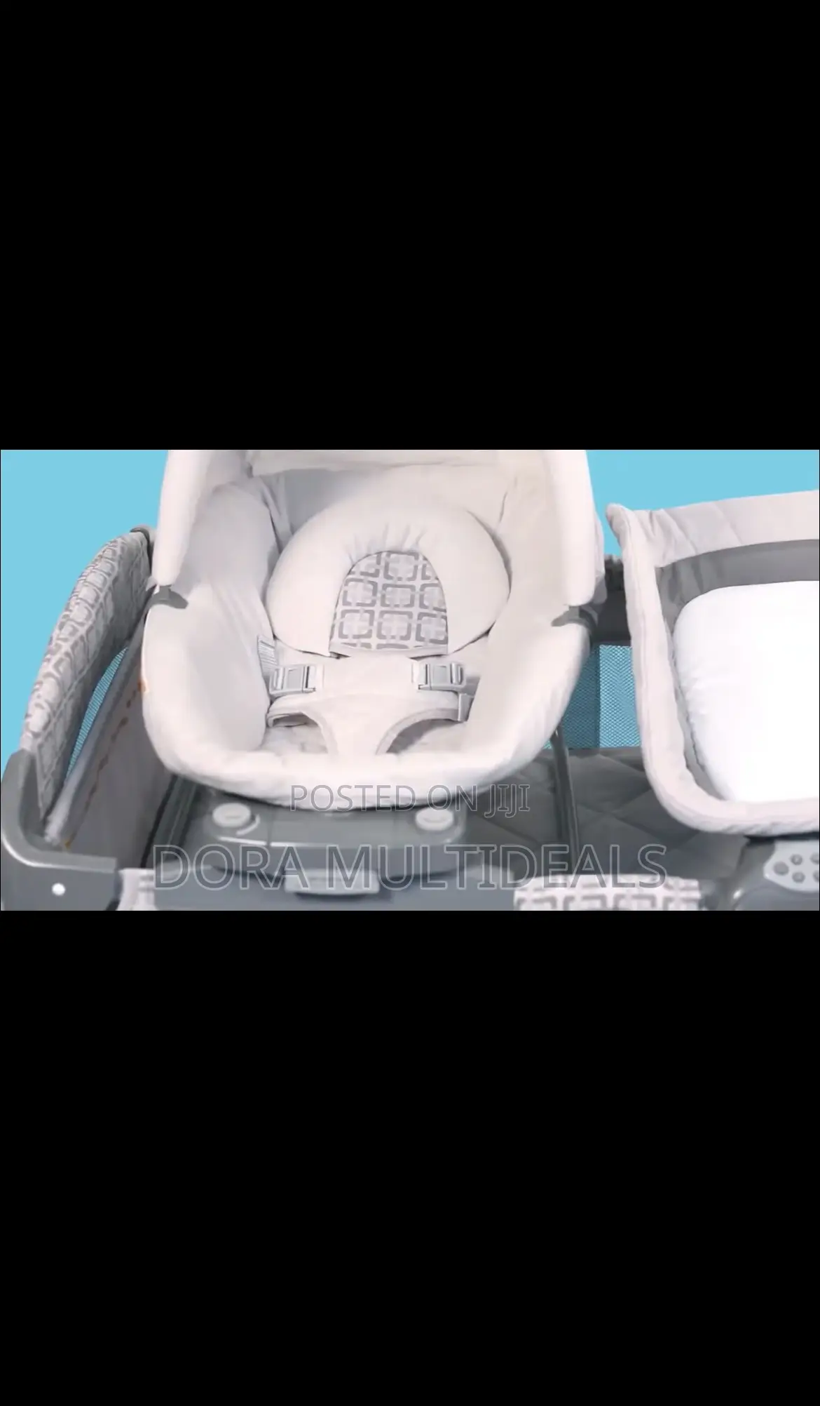 Imported Graco All in One Baby Cot With Bouncer, Music, Dresser, Net