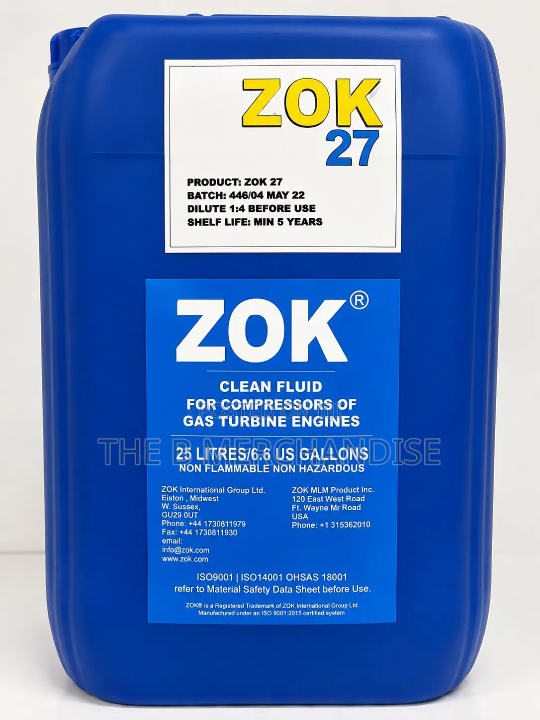 ZOK 27 Gas Turbine Compressor Cleaning Fluid.