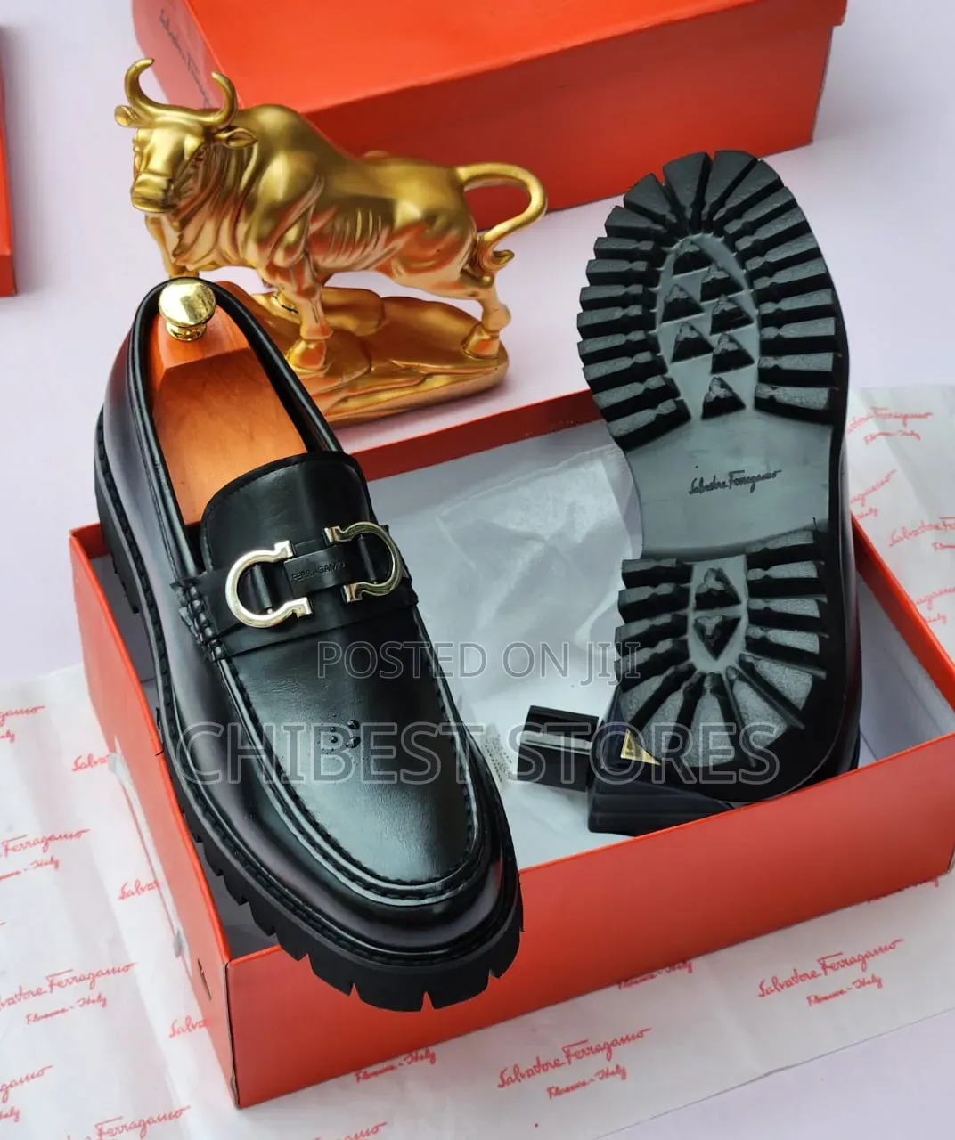 New Salvatore Ferragamo Quality Mens Shoes Genuine Leather