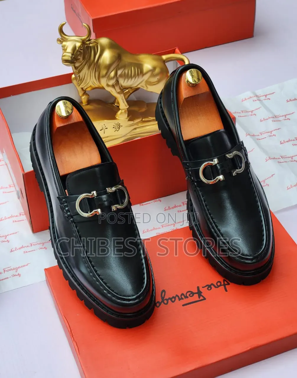 New Salvatore Ferragamo Quality Mens Shoes Genuine Leather