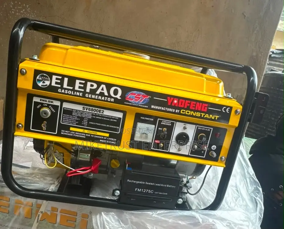 Elepaq Sv6800e2 Petrol 4.5kva Key Starter Generator