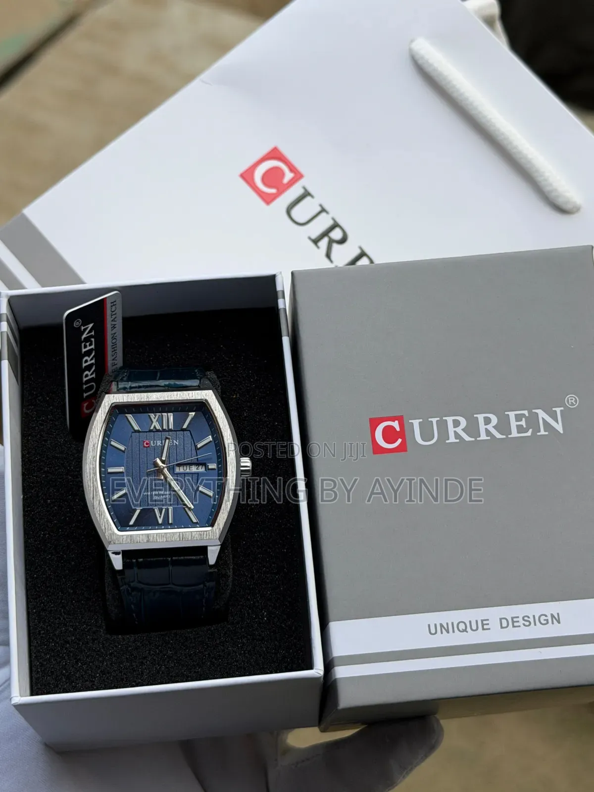 Curren Wrist Watch Analog and Black With Blue Face
