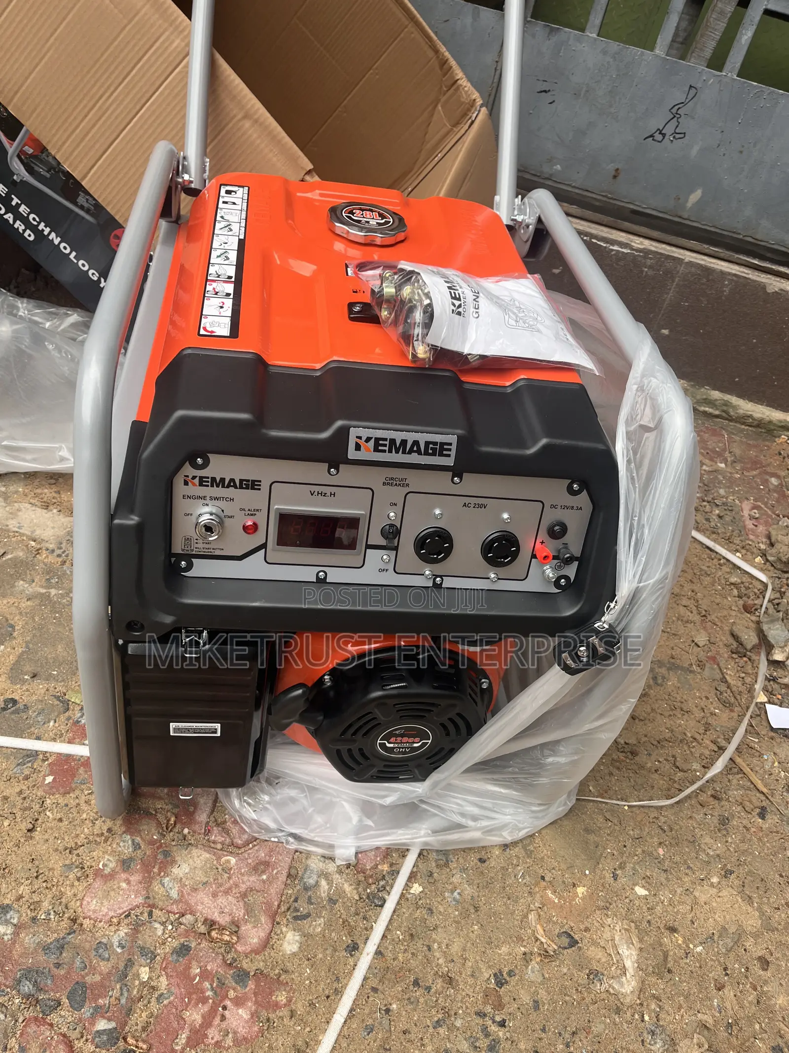 Kemage 10kva Petrol Generator. Key and Remote Control.