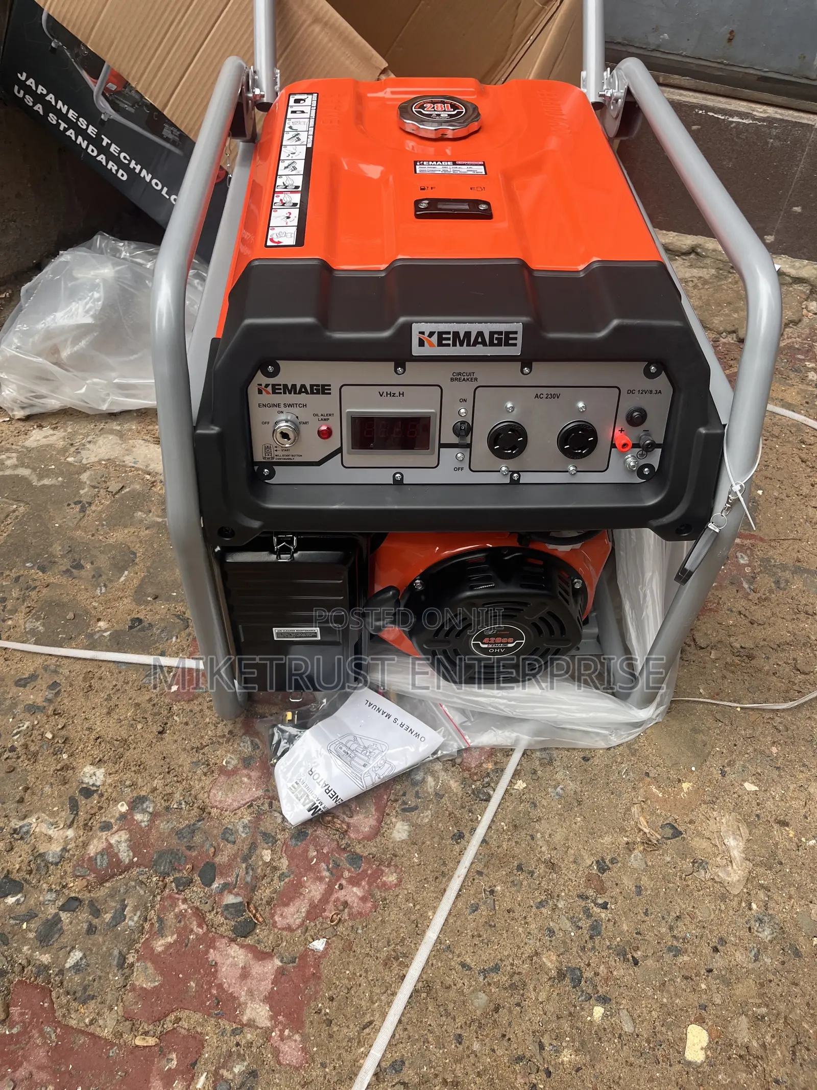 10kva Kemage Powerful Generator. Key and Remote Control. Pure Copper