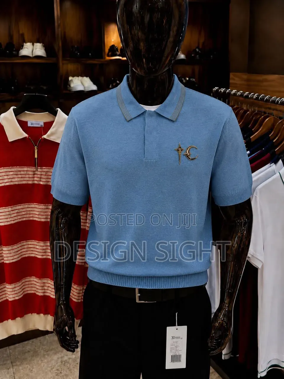 Short Sleeve Polo Shirt Zipper Collar