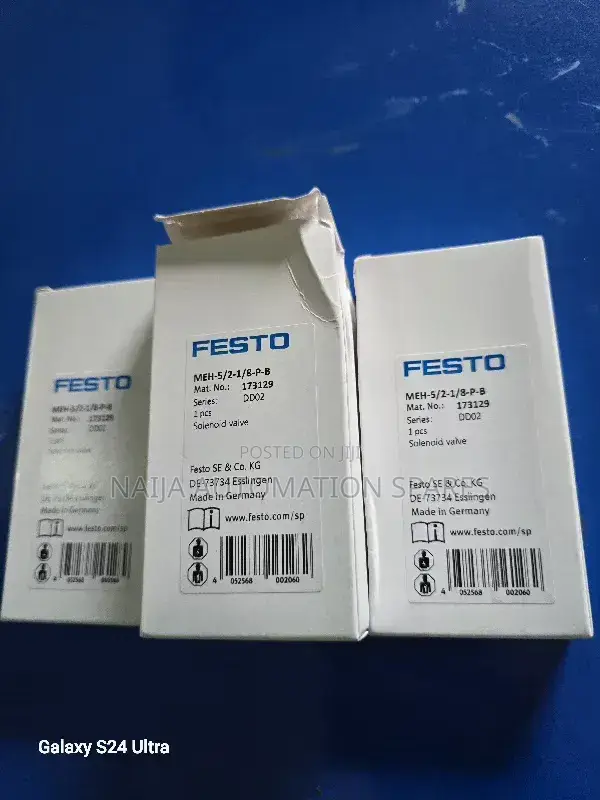 Festo Solenoid Valve With 24Vdc Coil | MEH-5/2-1/8-P-B | 173129