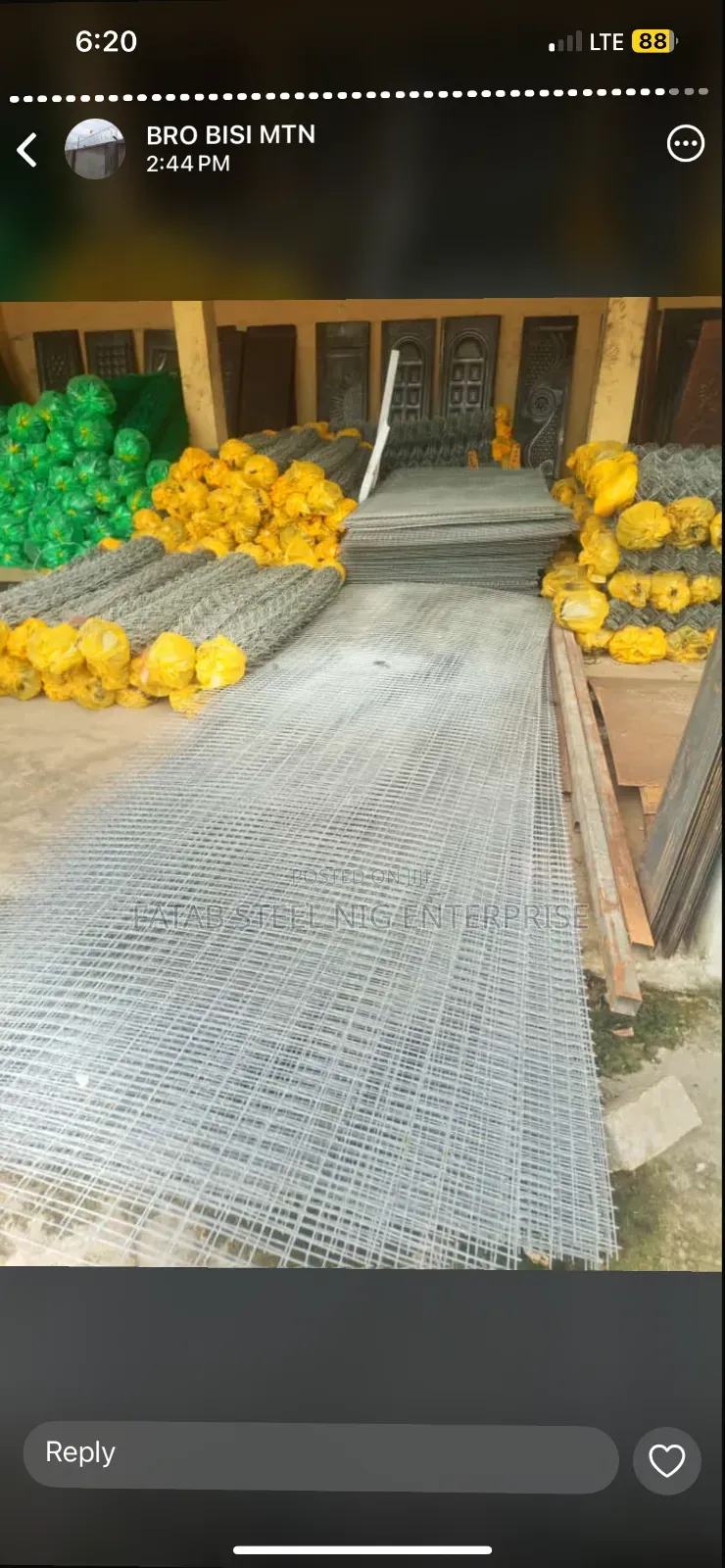 Galvanize Mesh 25/50 2mm Thickness 4ftx 12ft