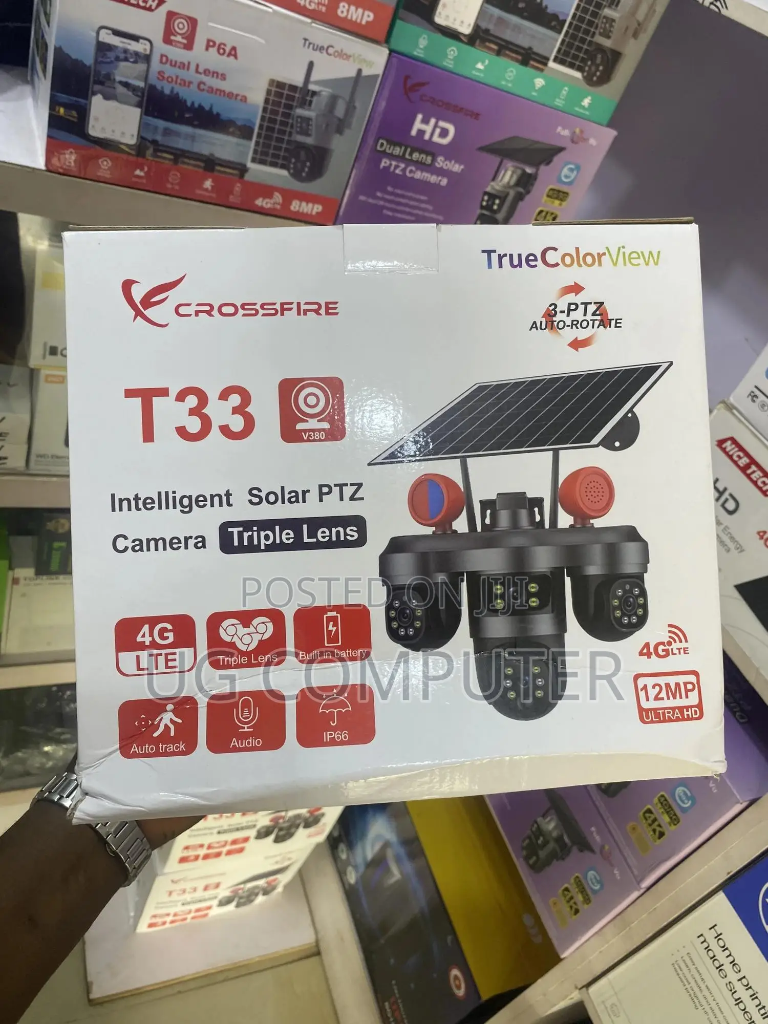 Crossfire T33 Intelligent Solar PTZ Camera With a Triple-Lens Setup
