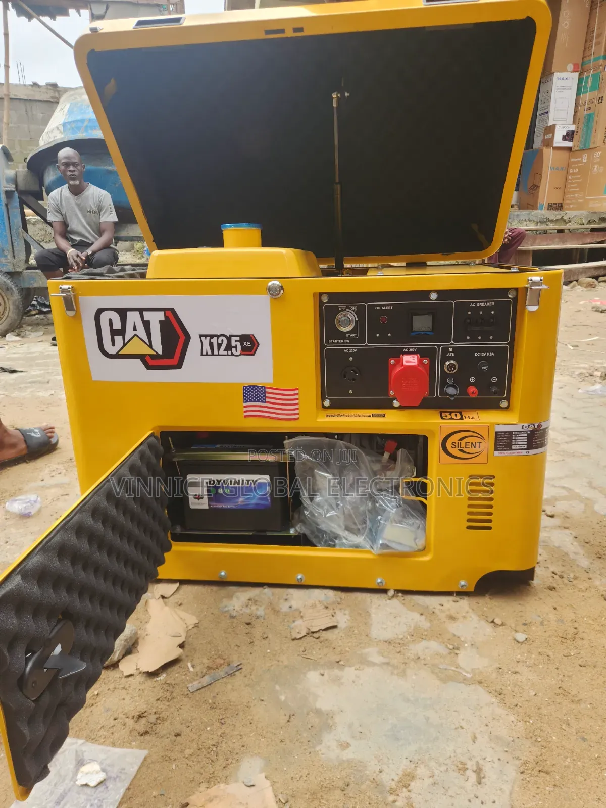 Three Phase 12kva CAT Diesel Generator With Key Start 100% Pure Copper