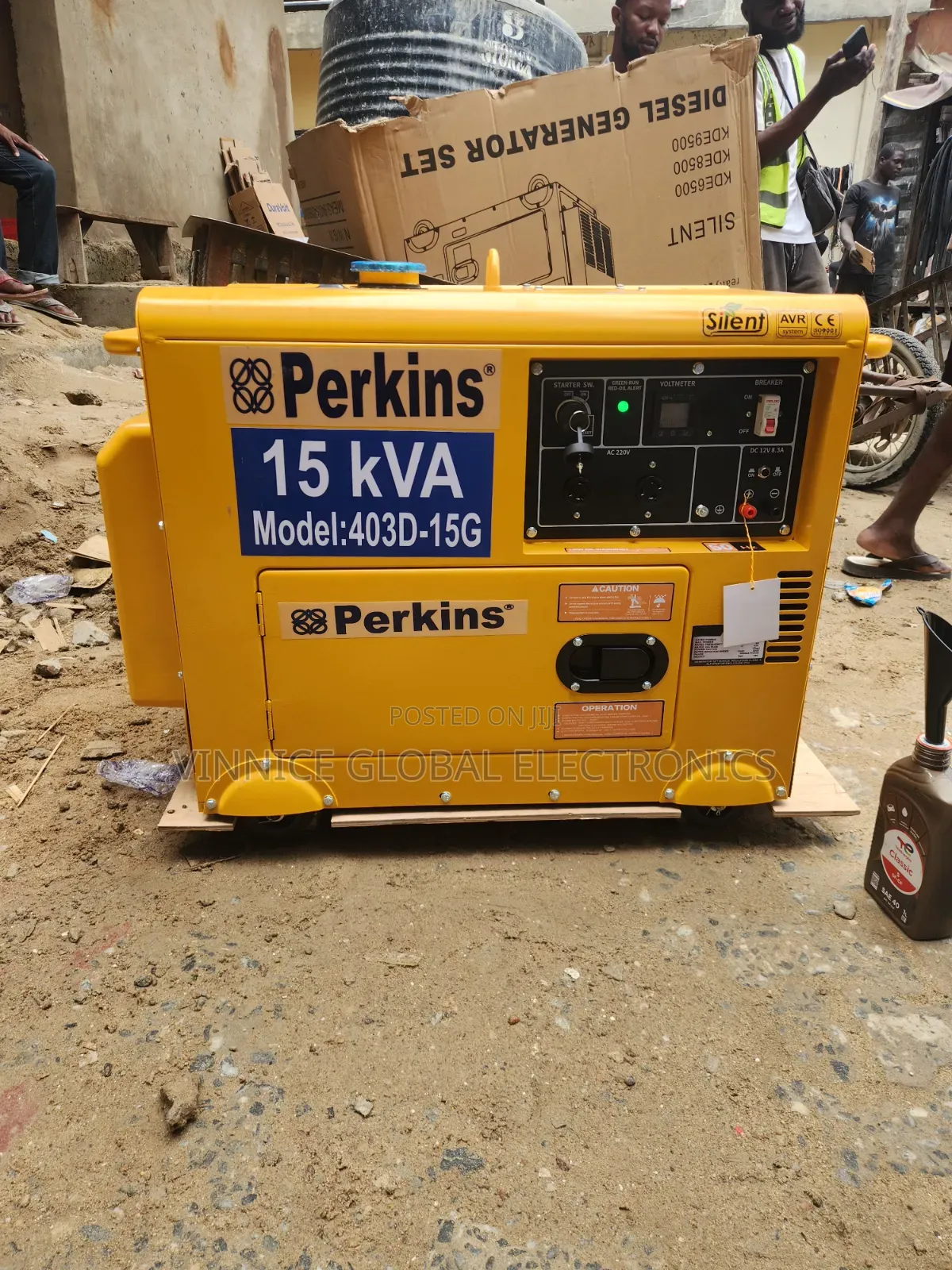 15kva Perkins Diesel Soundproof Generator With 2 Years Warranty Copper