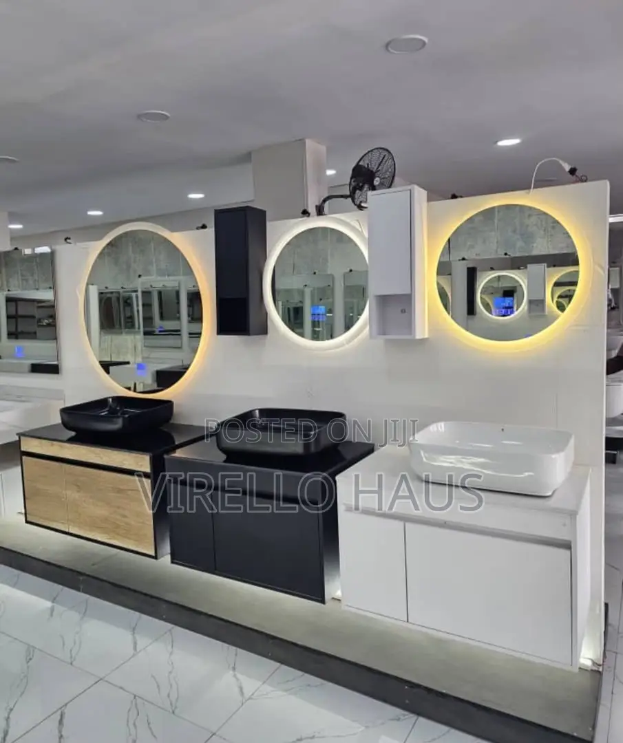 Hanging Cabinet With Ceramic Basin Mirror