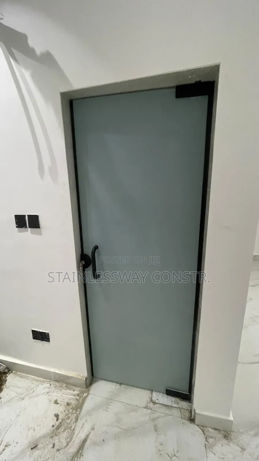 Black Accessories Full Frost Swing Door
