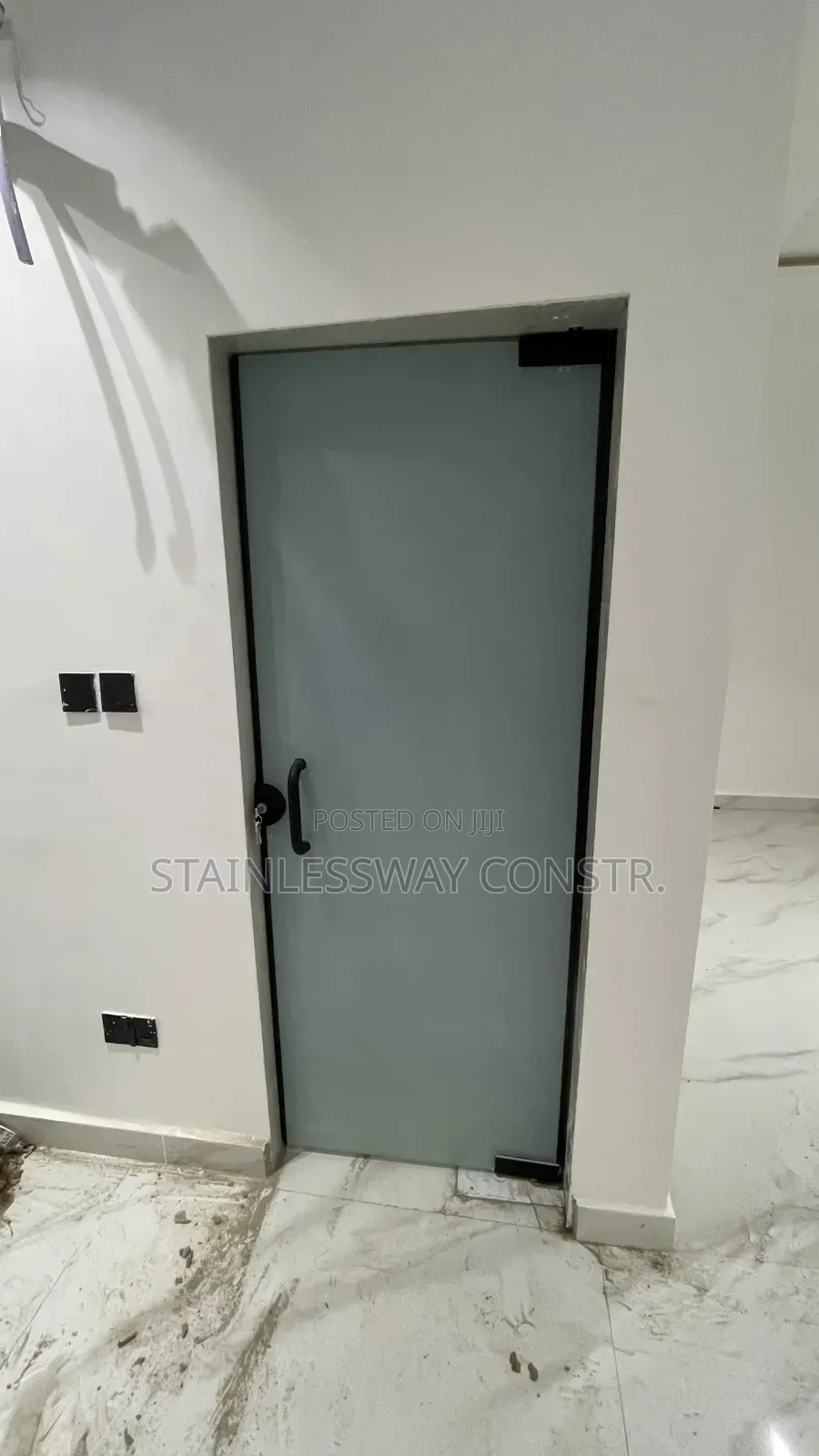 Black Accessories Full Frost Swing Door
