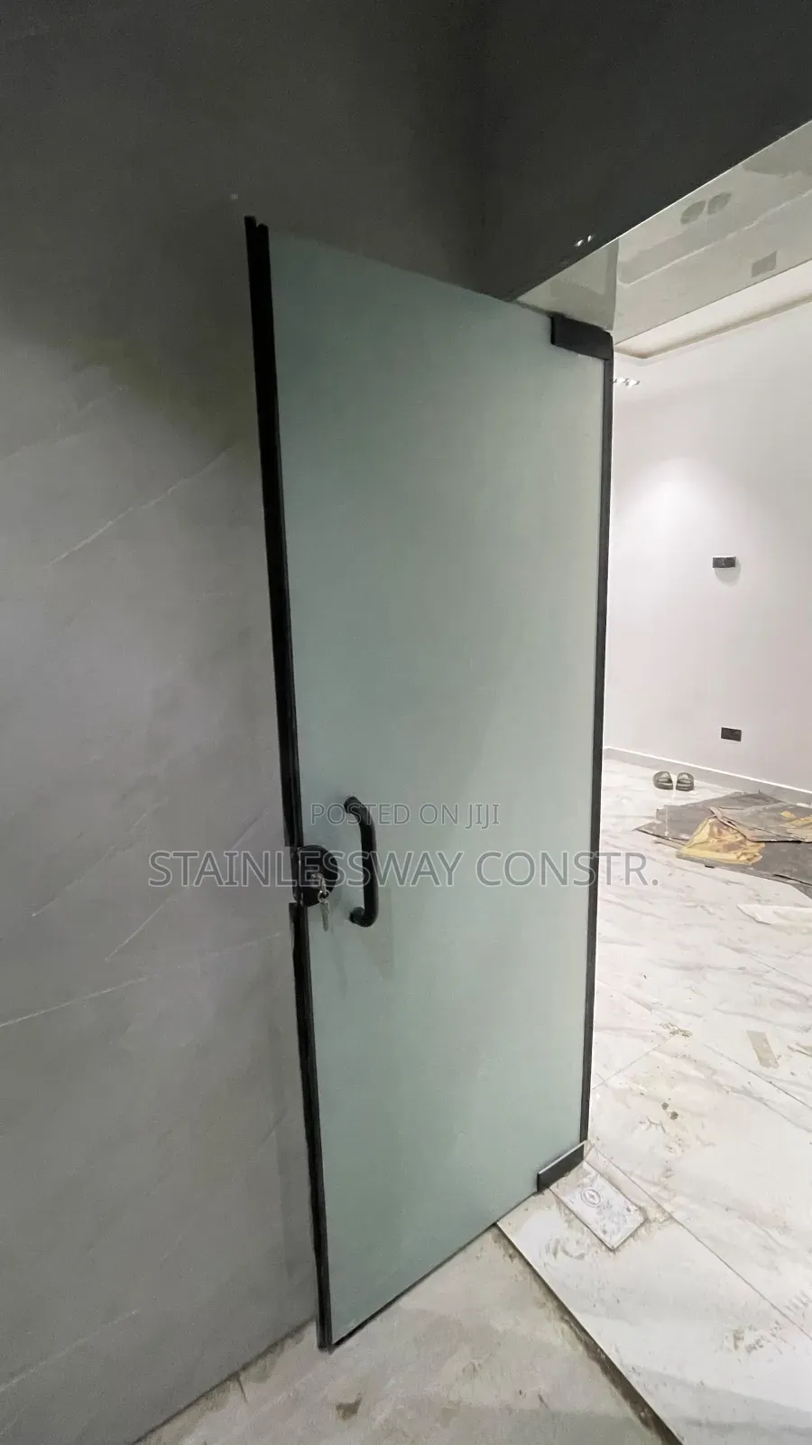 Black Accessories Full Frost Swing Door