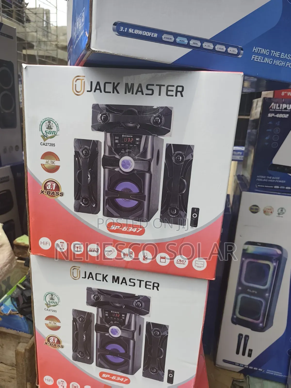 Jack Master SP-6347 AC/DC Rechargeable Home Audio System