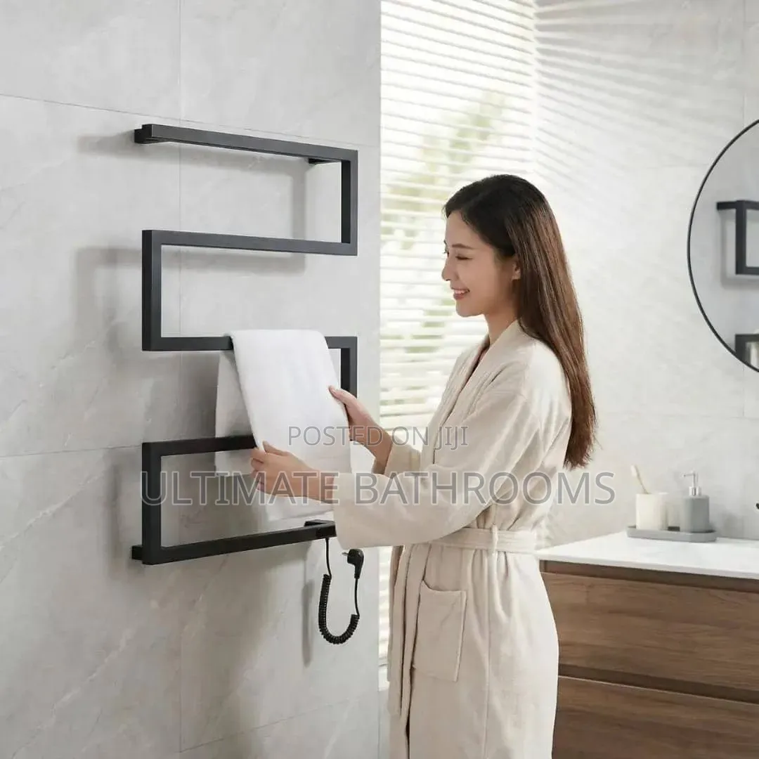 Matte Black Electric Towel Warmer