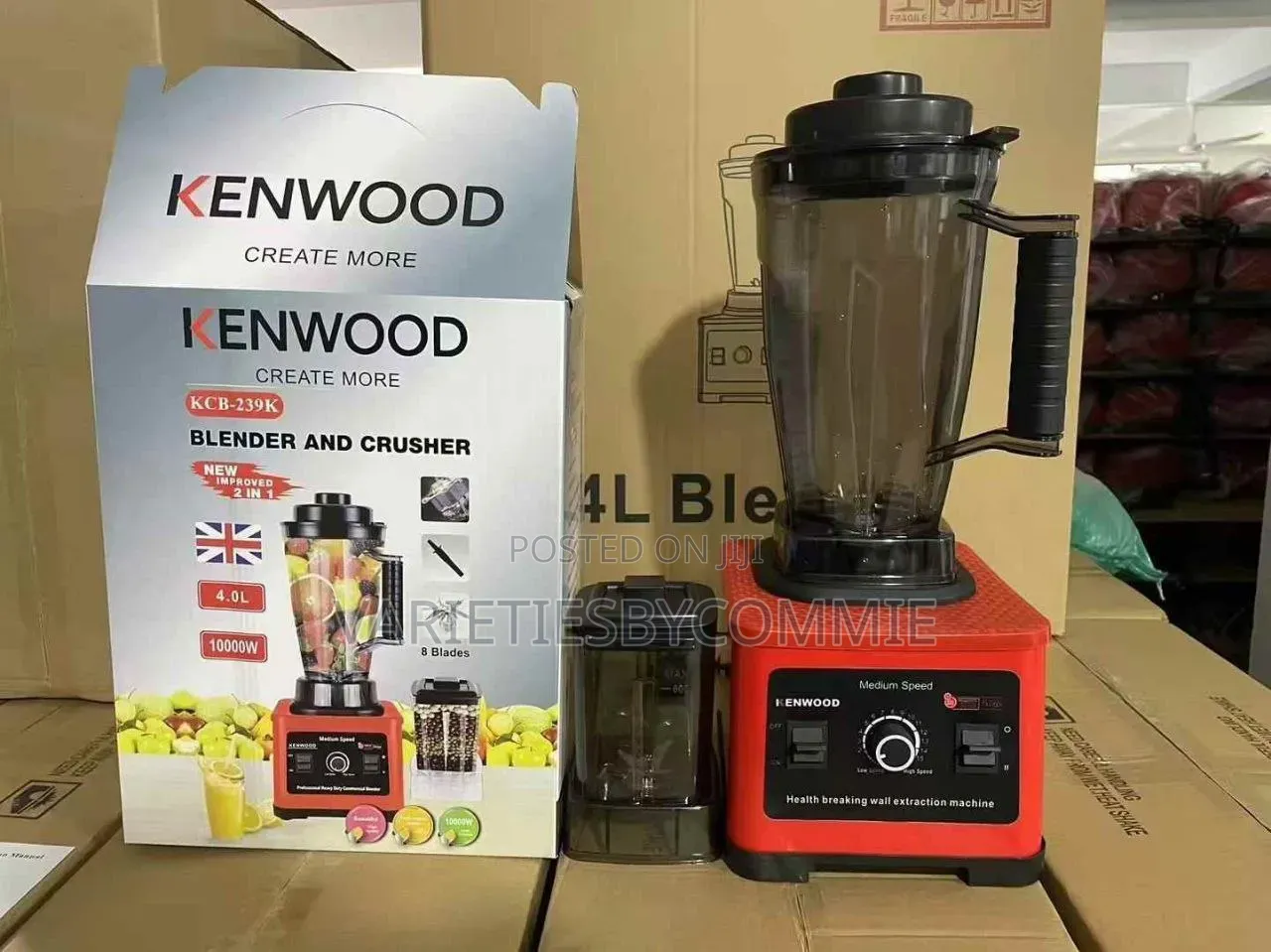 Kenwood 10000w Heavy Duty Blender With 8 Blades and 4l Cup