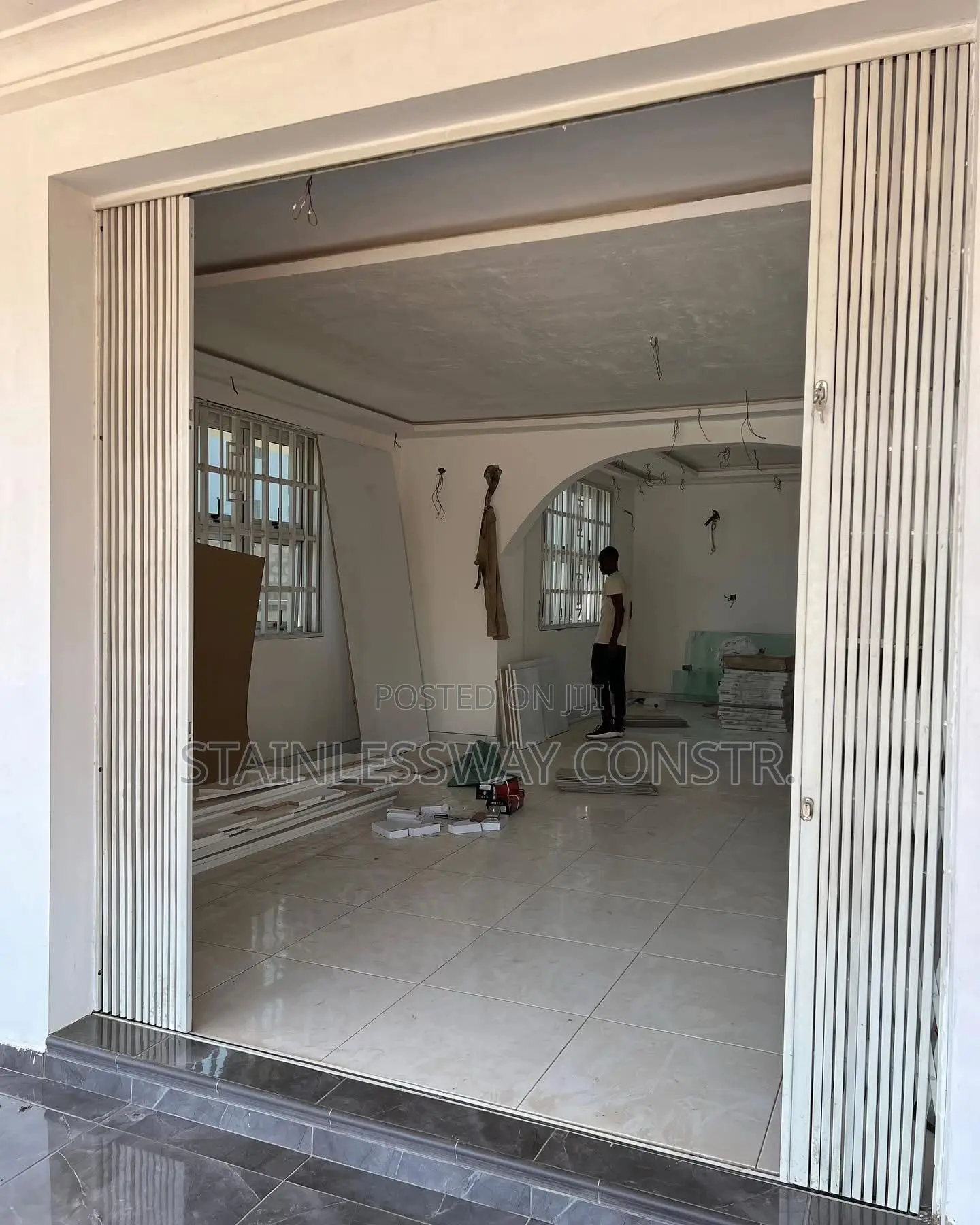 Double Clear Swing Glass Door