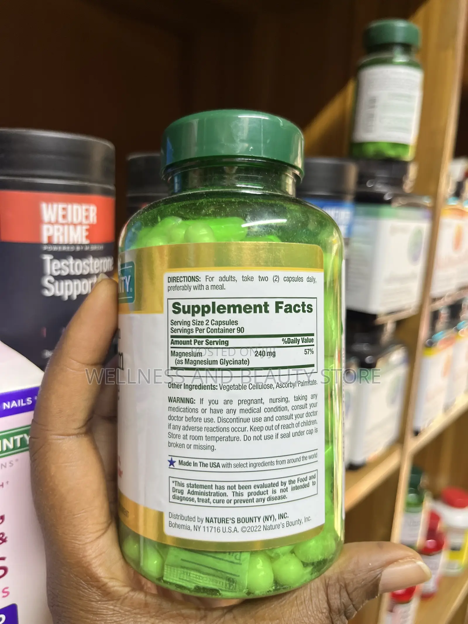 Natures Bounty High Absorption Magnesium Glycinate