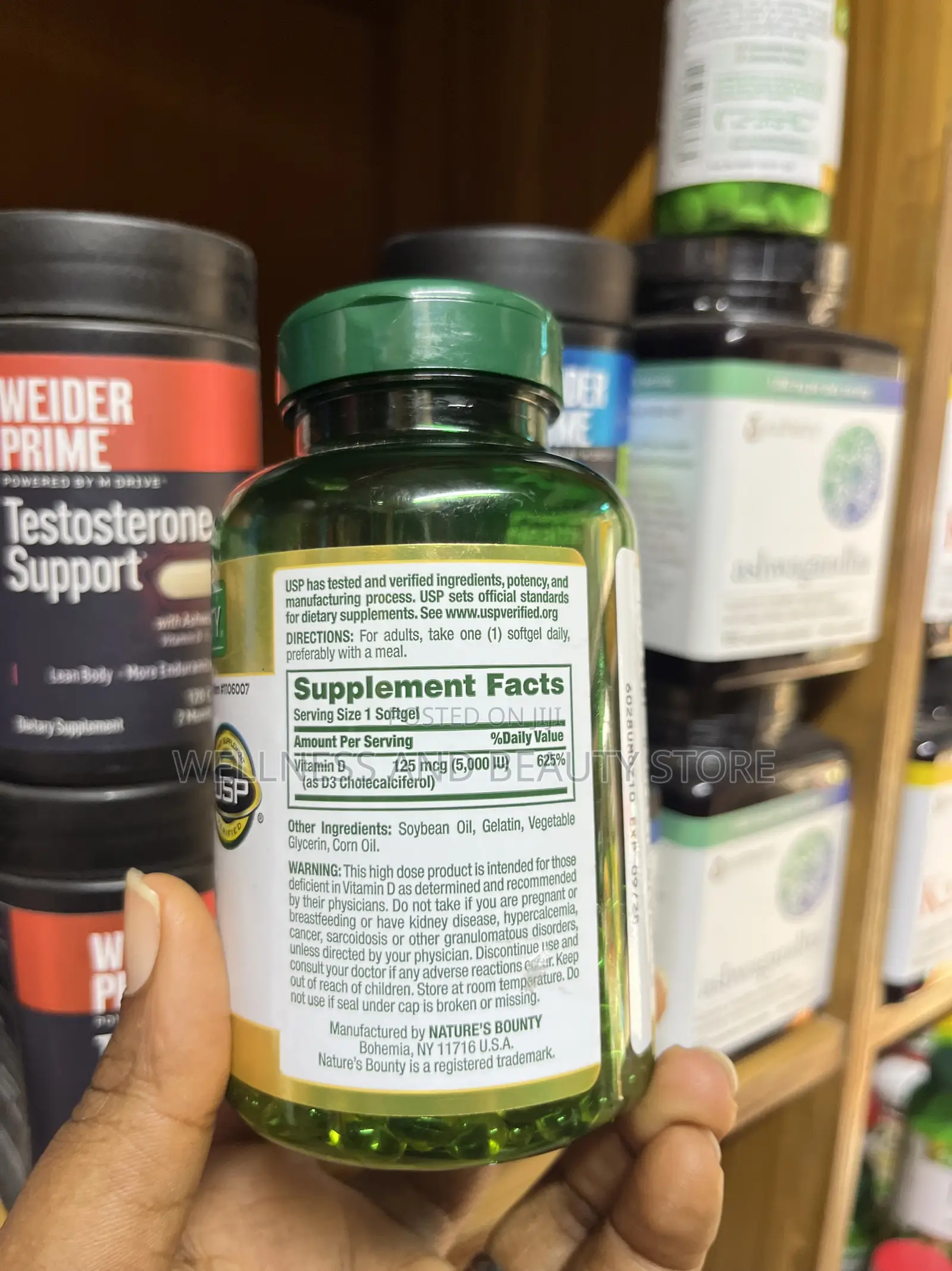 Nature’s Bounty Vitamin D3 125mcg (5000iu) / 400 Softgel