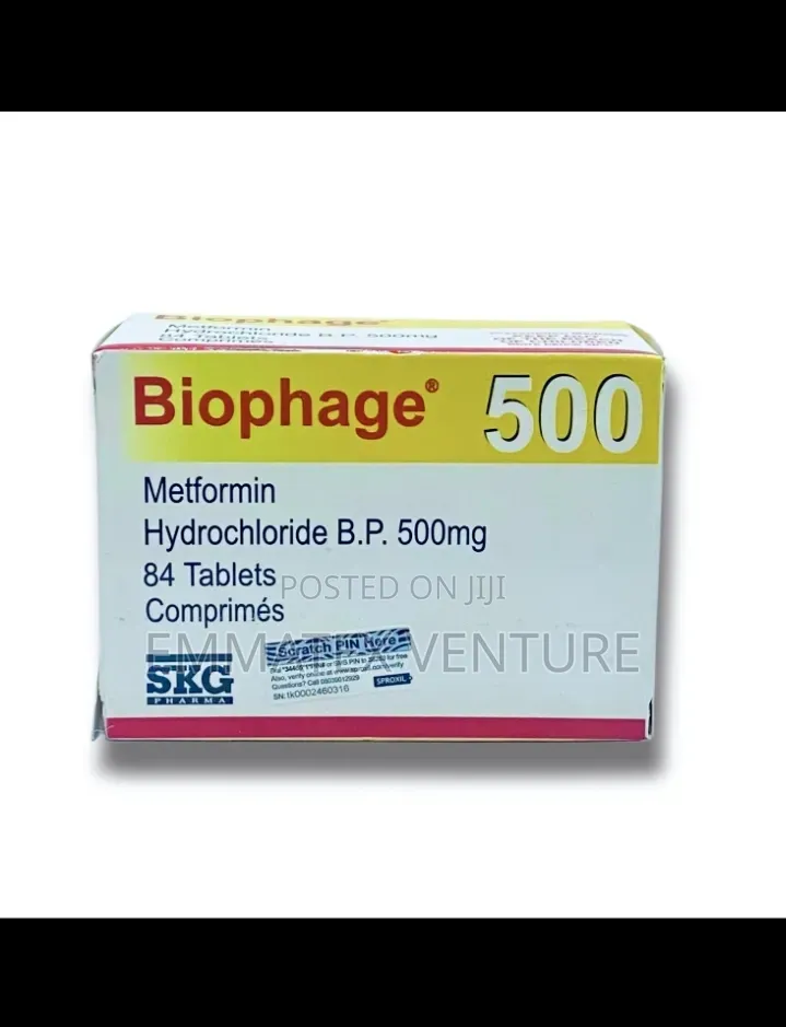 Biophage 500mg Tablet (Metformin) X84
