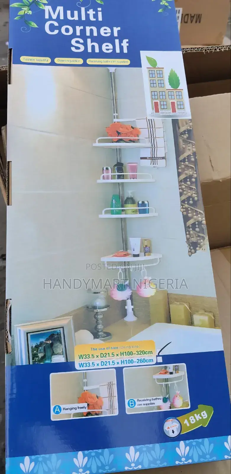 4-Tier tElescopic Adjustable Multi-Corner Shelf 15% OFF