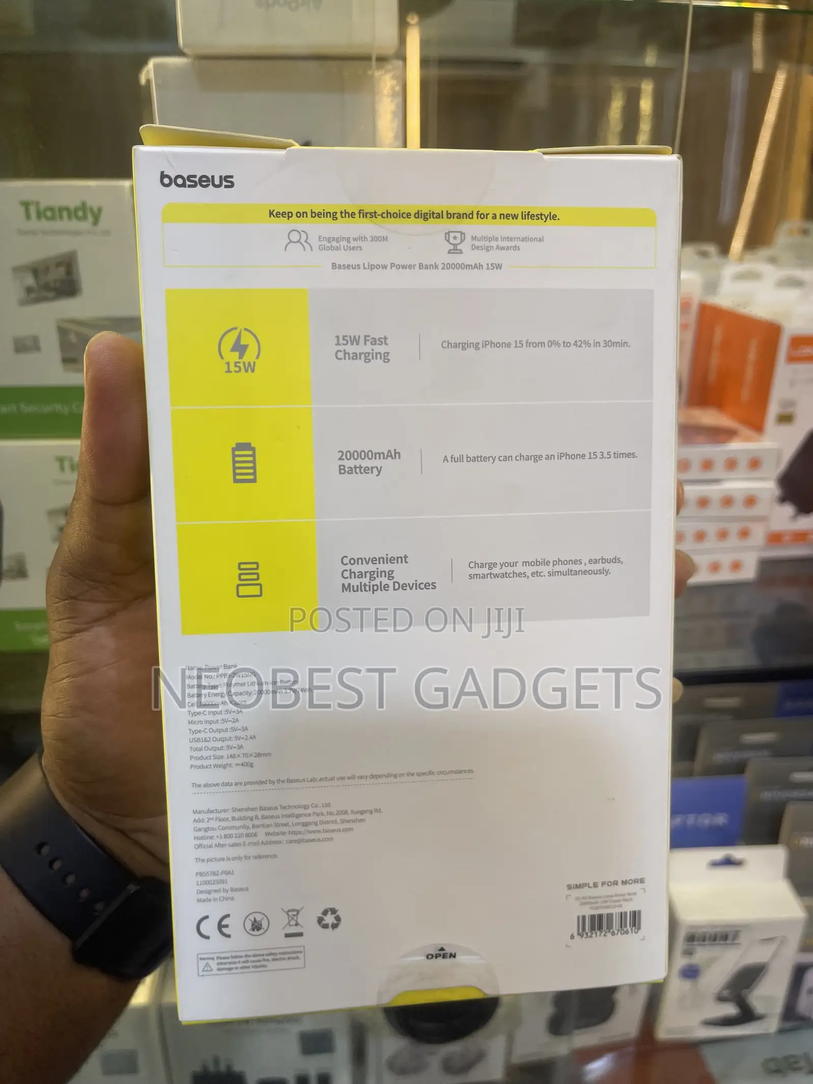 BASEUS 20,000mAh Power Bank