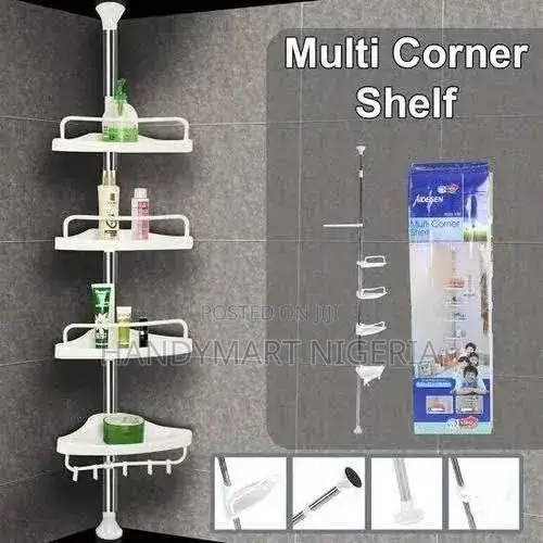4-Tier tElescopic Adjustable Multi-Corner Shelf 15% OFF