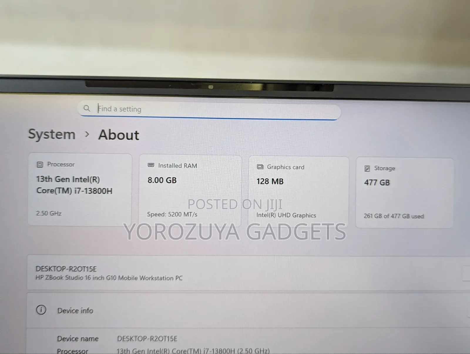 Laptop HP ZBook Studio 16GB Intel Core i7 SSD 512GB