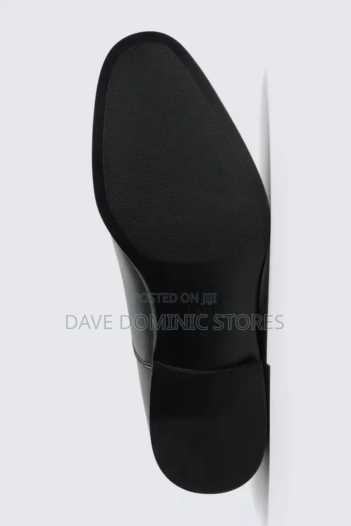 ZARA Classic Black Cap-Toe Oxford Lace-Up Dress Shoes