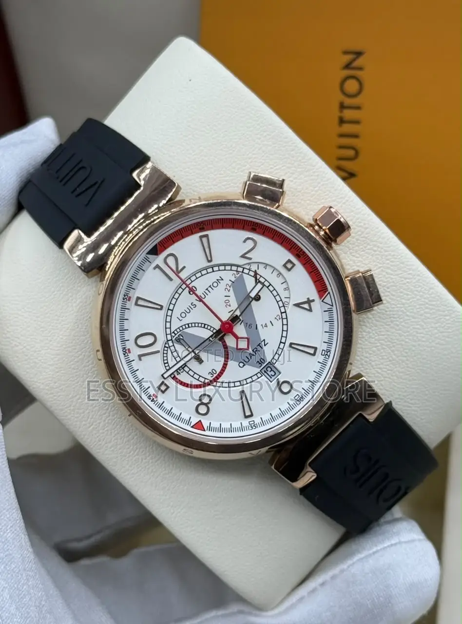 Louis Vuitton Quality Luxury Men Rubber Wristwatch