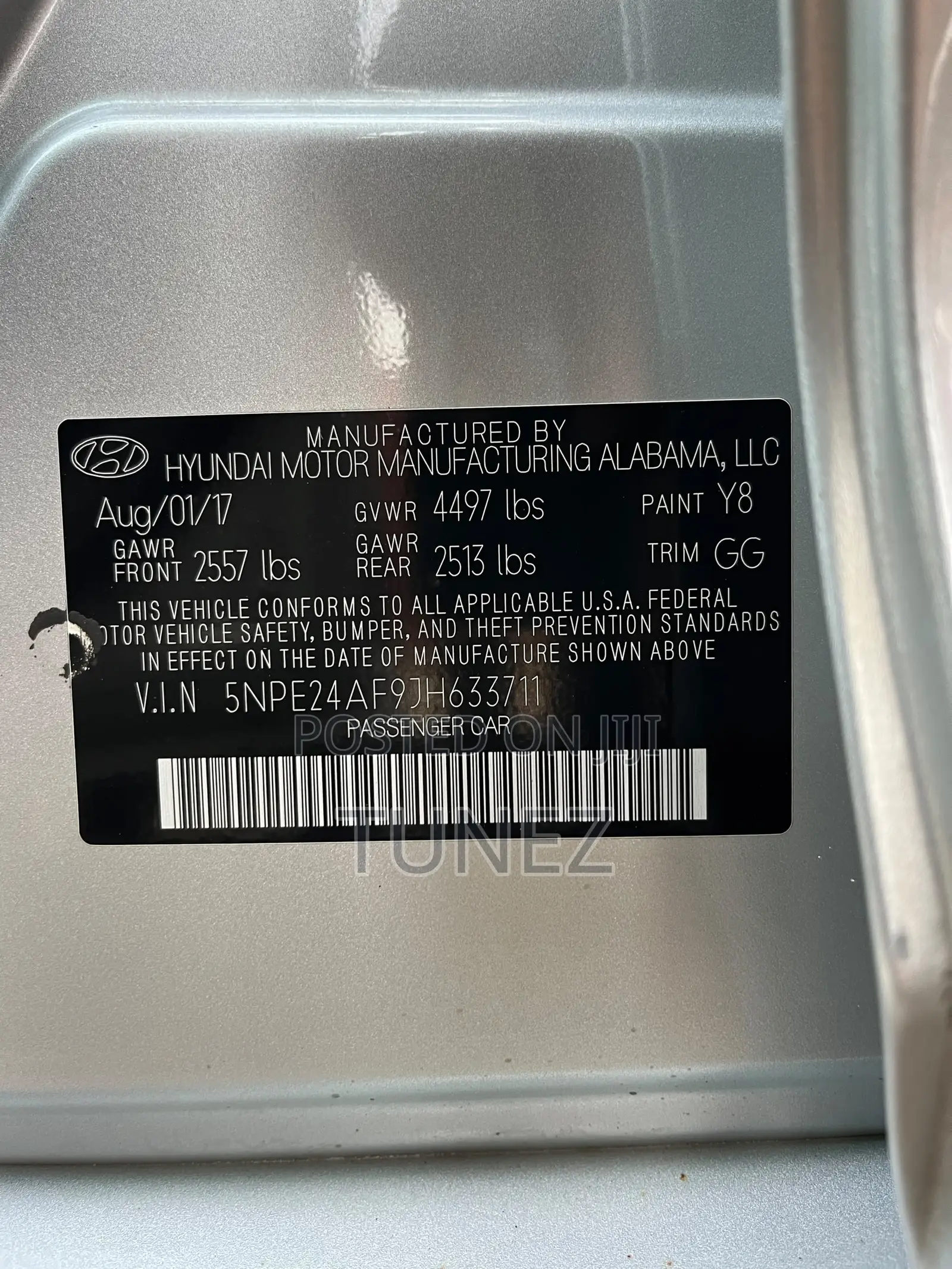 Hyundai Sonata SE 2018 Silver