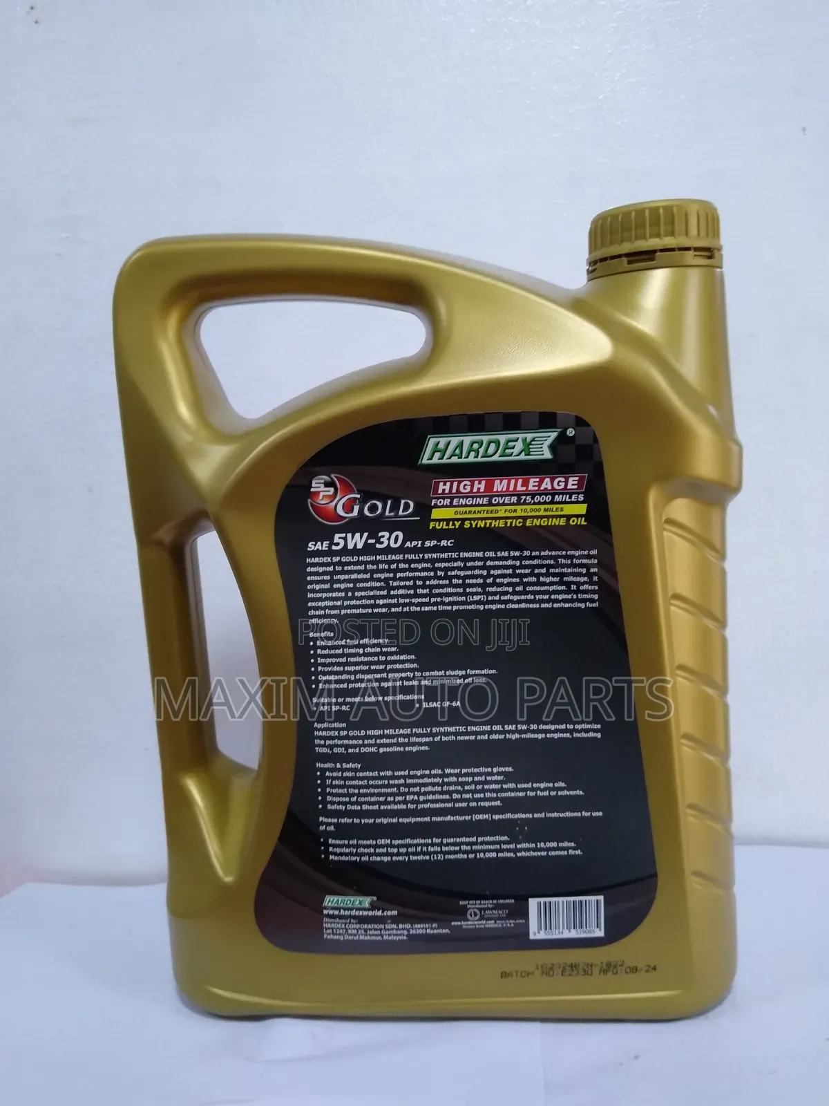 Hardex Gold 0w-20 Fully Synthetic Engine Oil - 5l