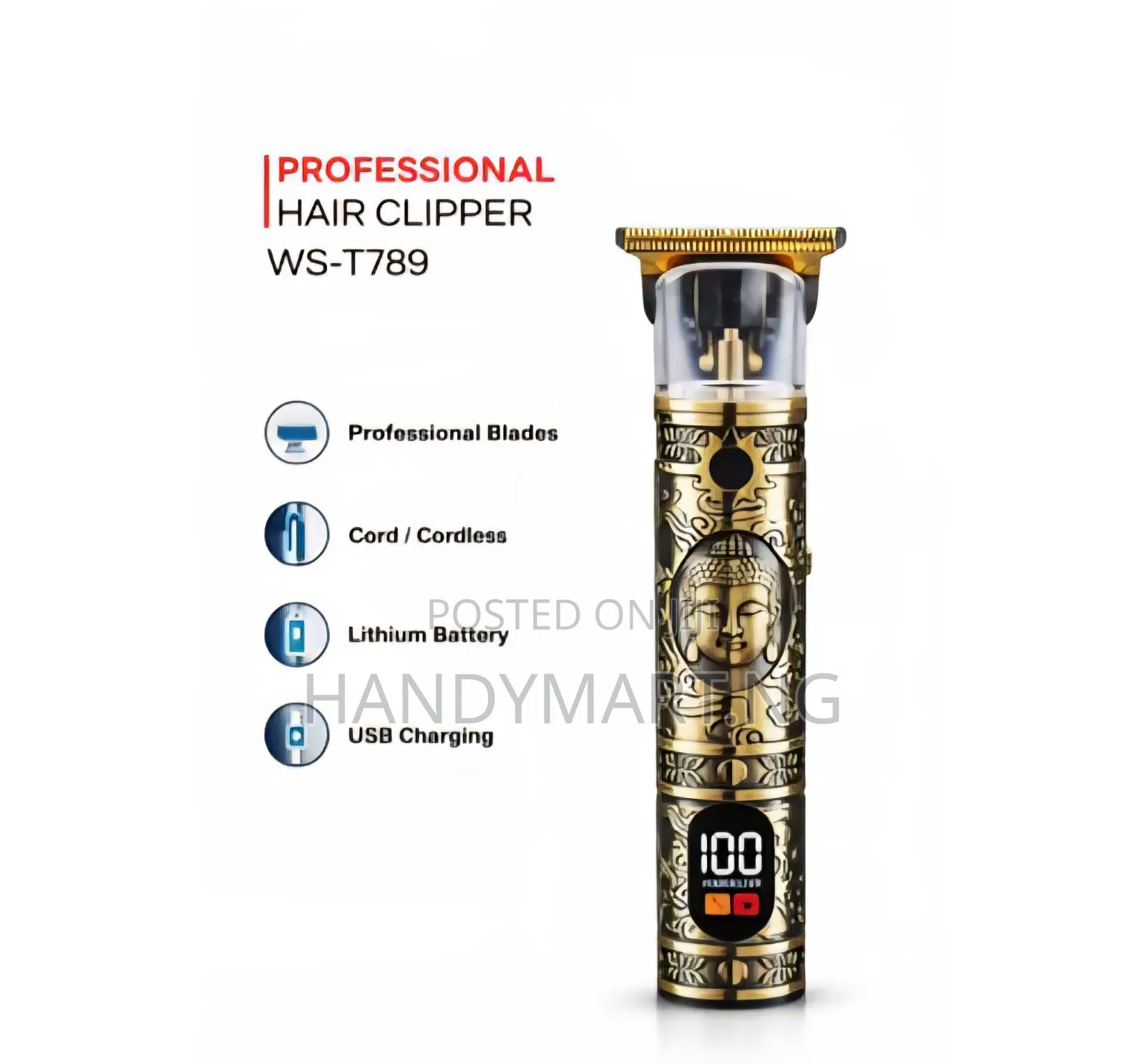 WS-T789 Professional Hair Clipper 10% OFF