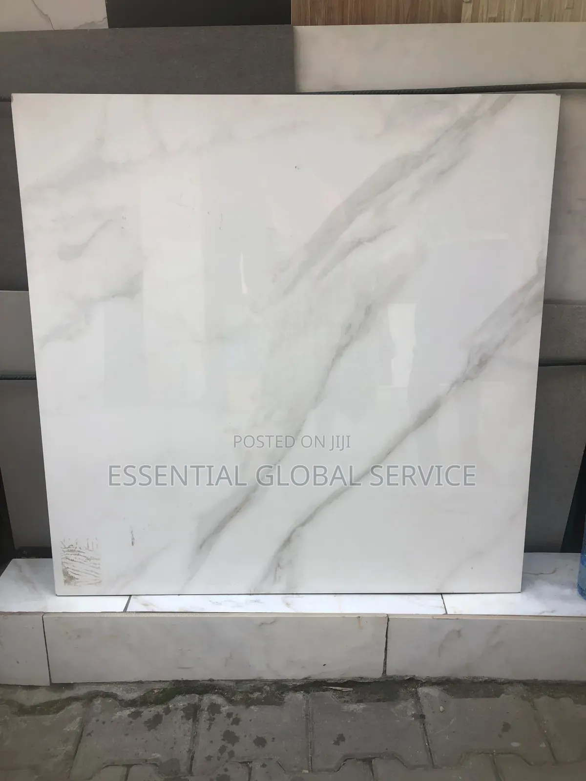 Statuario Soft Grey Marble-Effect Polished Tile 90*90 Spanish