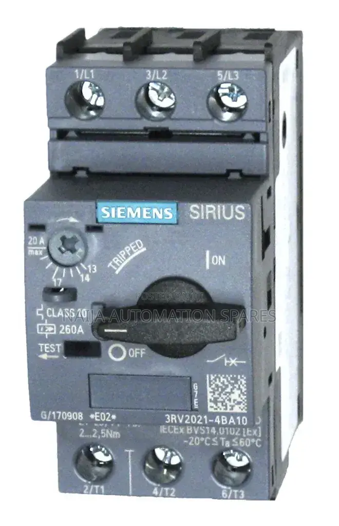 3rv6011-0ga15 | SIEMENS Motor Protection Circuit Breaker 0.45-0.63a
